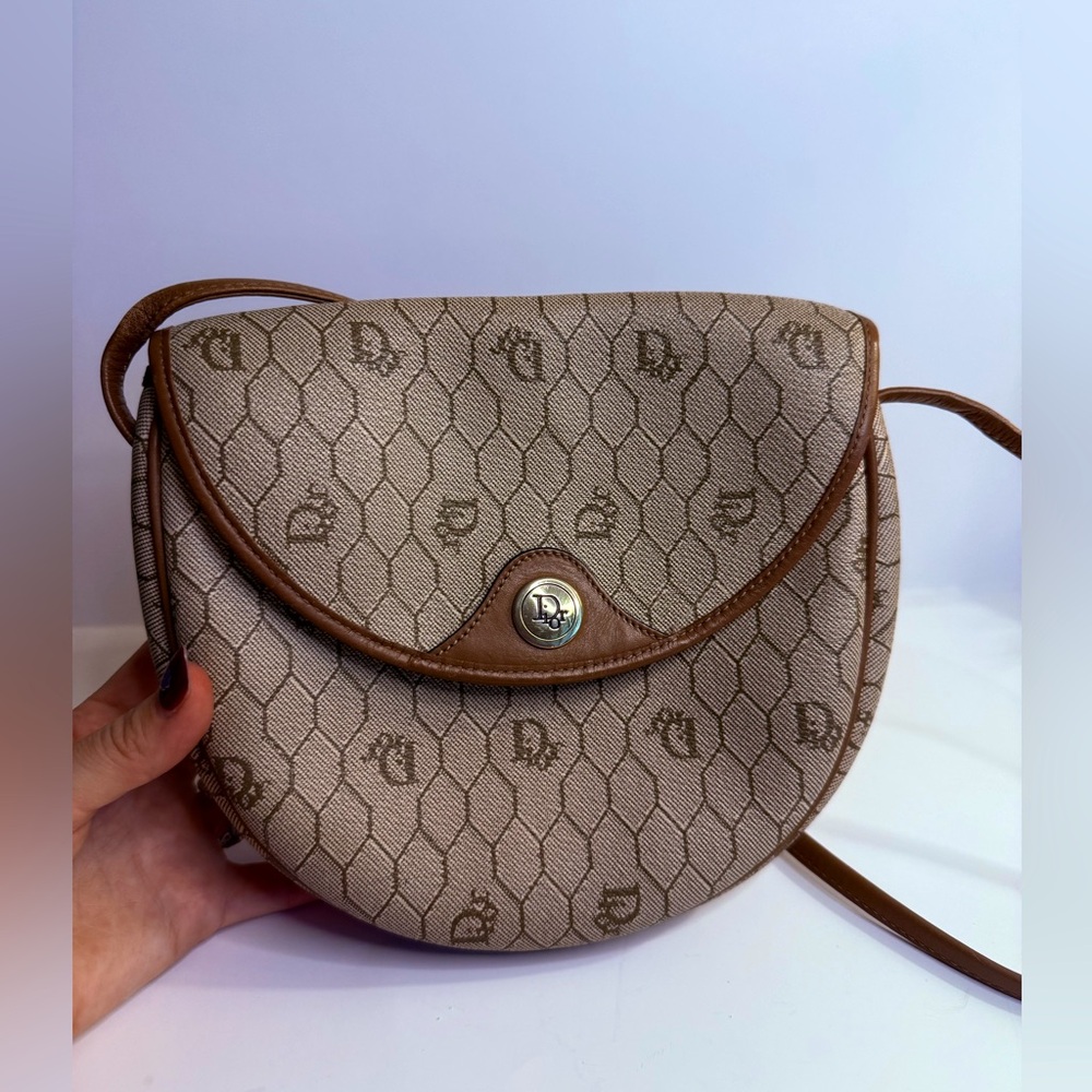 Vintage DIOR Honeycomb PVC Leather Crossbody